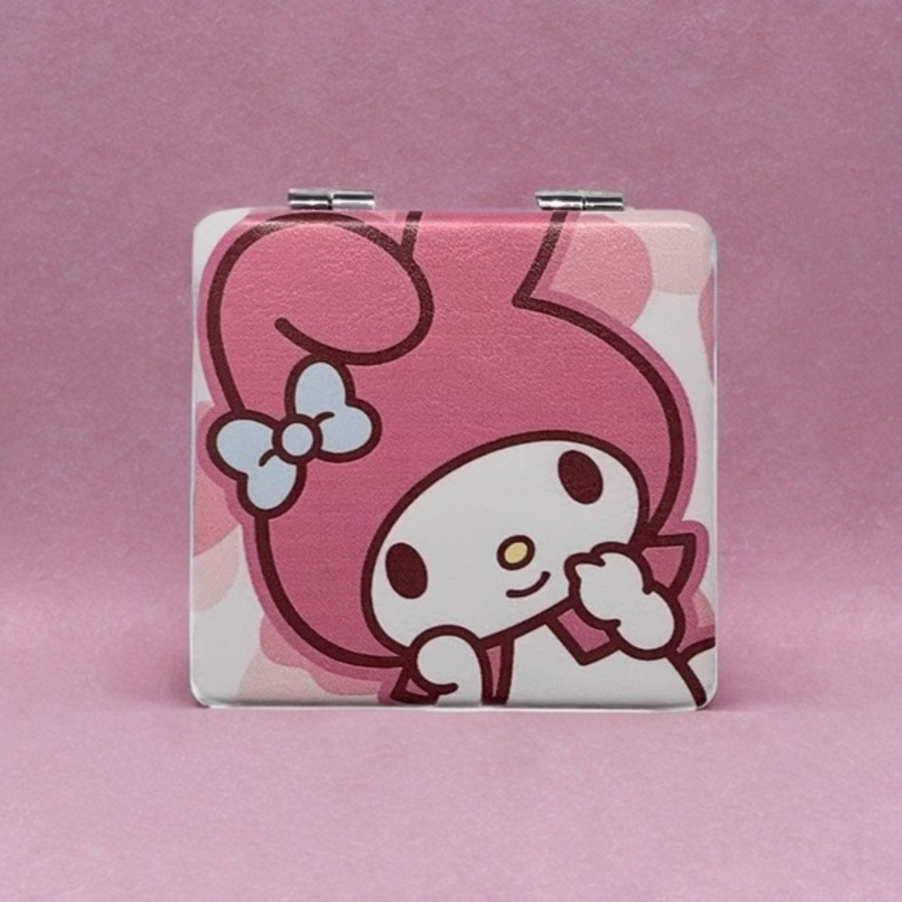 Sanrio Compact Travel Mirror - My Melody, Pink Mini Portable Dual Sided